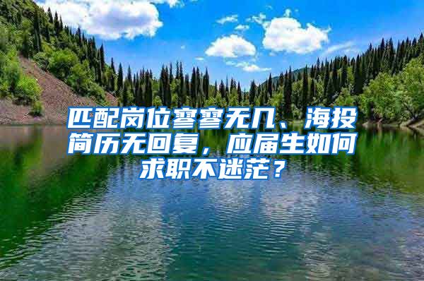 匹配岗位寥寥无几、海投简历无回复，应届生如何求职不迷茫？