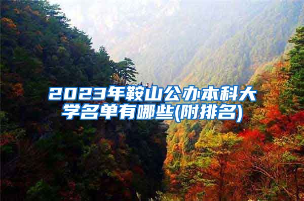 2023年鞍山公办本科大学名单有哪些(附排名)