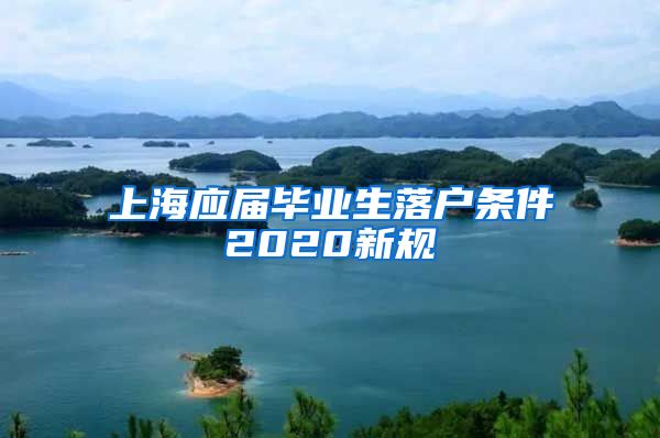 上海应届毕业生落户条件2020新规