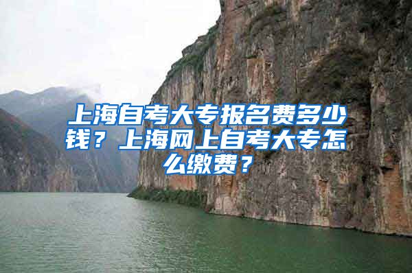 上海自考大专报名费多少钱？上海网上自考大专怎么缴费？