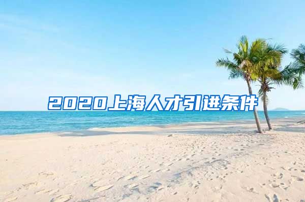 2020上海人才引进条件