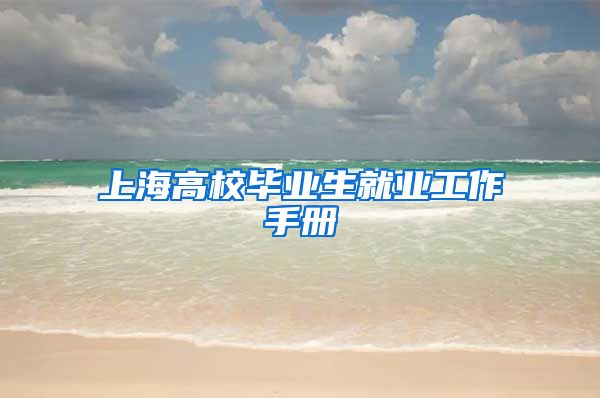 上海高校毕业生就业工作手册