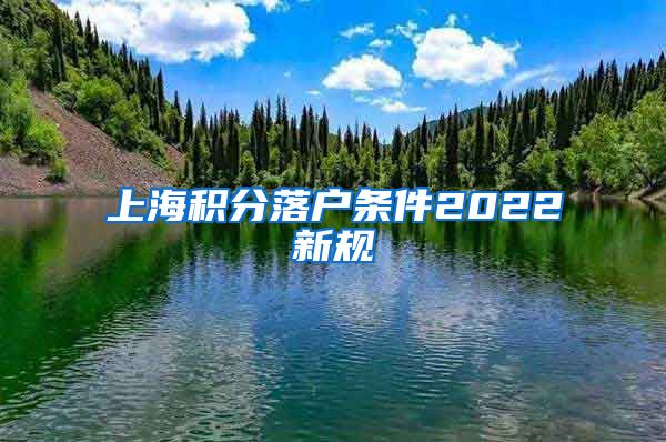 上海积分落户条件2022新规