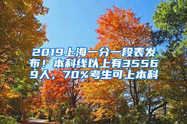 2019上海一分一段表发布！本科线以上有35569人，70%考生可上本科