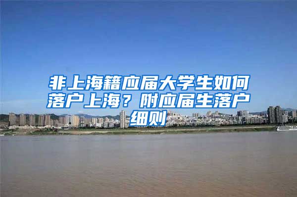 非上海籍应届大学生如何落户上海？附应届生落户细则