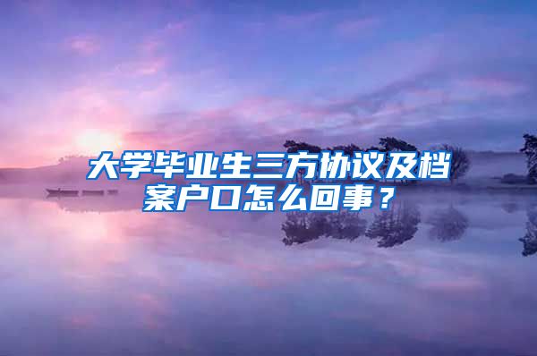 大学毕业生三方协议及档案户口怎么回事？