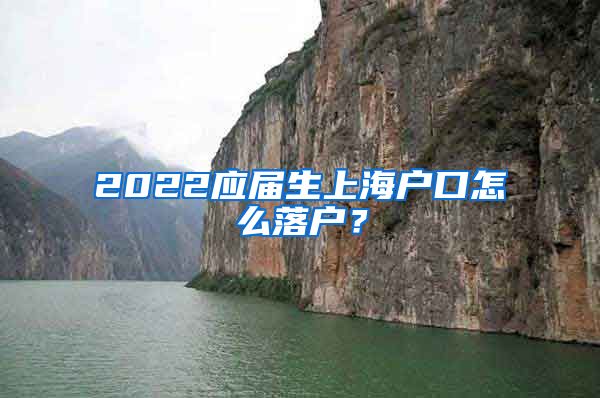 2022应届生上海户口怎么落户？