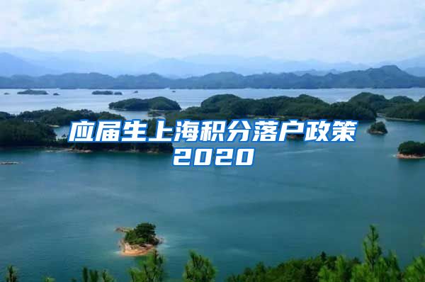 应届生上海积分落户政策2020