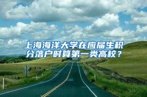 上海海洋大学在应届生积分落户时算第一类高校？