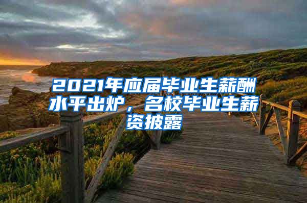 2021年应届毕业生薪酬水平出炉，名校毕业生薪资披露