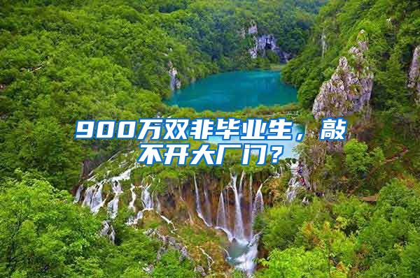 900万双非毕业生，敲不开大厂门？