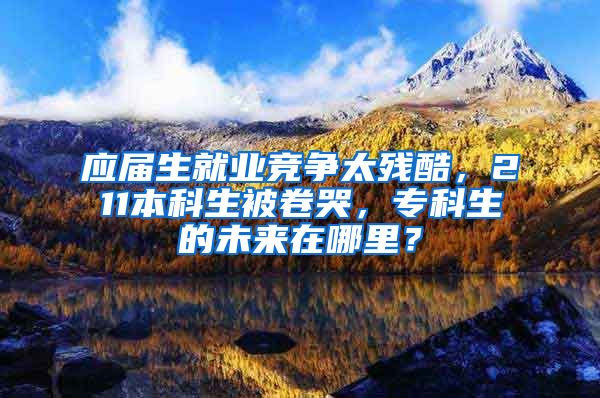 应届生就业竞争太残酷，211本科生被卷哭，专科生的未来在哪里？