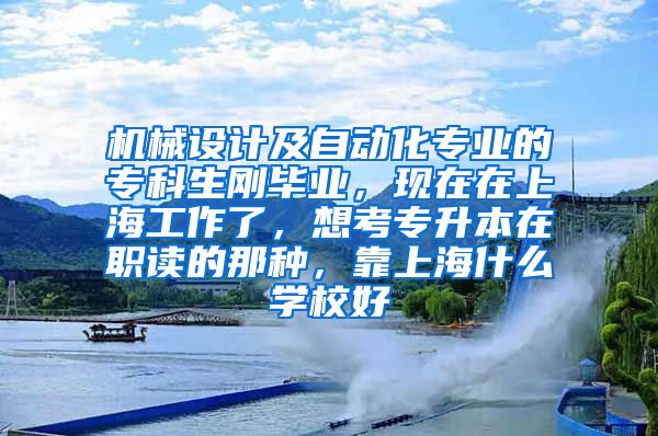 机械设计及自动化专业的专科生刚毕业，现在在上海工作了，想考专升本在职读的那种，靠上海什么学校好