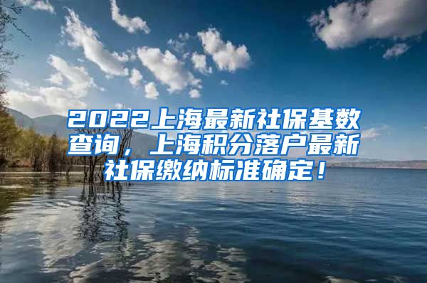 2022上海最新社保基数查询，上海积分落户最新社保缴纳标准确定！