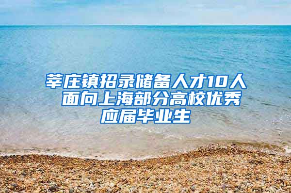 莘庄镇招录储备人才10人 面向上海部分高校优秀应届毕业生