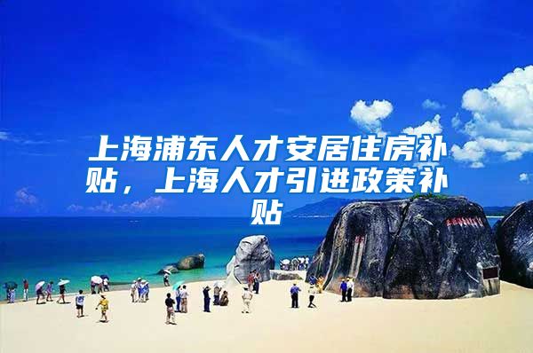 上海浦东人才安居住房补贴，上海人才引进政策补贴