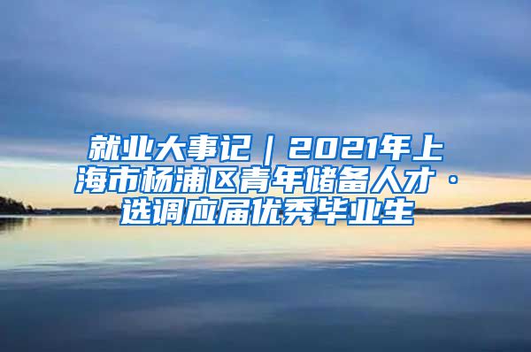 就业大事记｜2021年上海市杨浦区青年储备人才·选调应届优秀毕业生