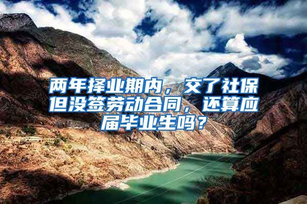 两年择业期内，交了社保但没签劳动合同，还算应届毕业生吗？