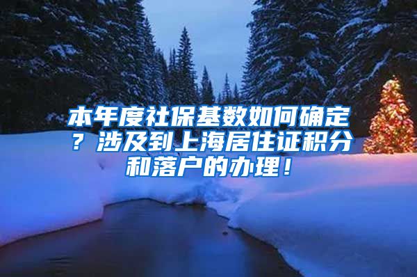 本年度社保基数如何确定？涉及到上海居住证积分和落户的办理！