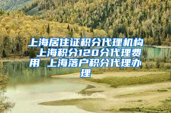 上海居住证积分代理机构 上海积分120分代理费用 上海落户积分代理办理