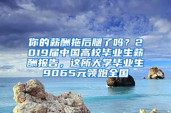 你的薪酬拖后腿了吗？2019届中国高校毕业生薪酬报告，这所大学毕业生9065元领跑全国