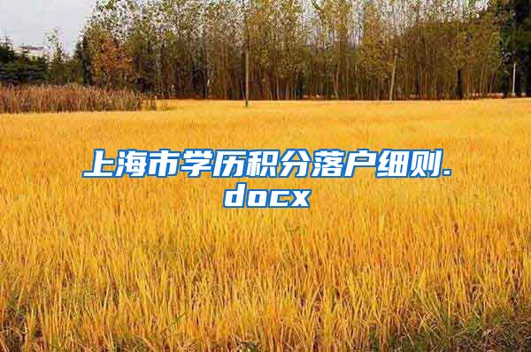 上海市学历积分落户细则.docx