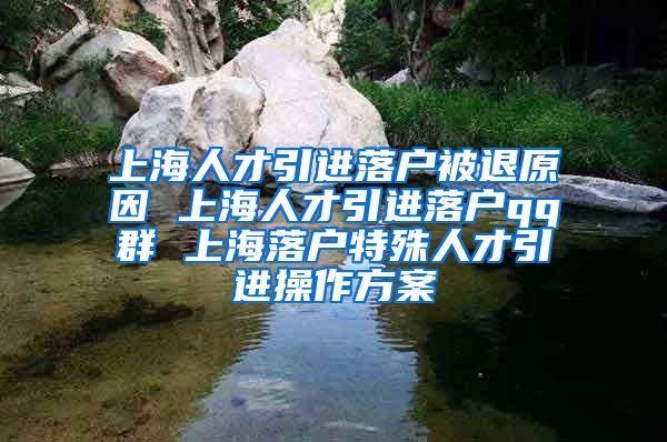 上海人才引进落户被退原因 上海人才引进落户qq群 上海落户特殊人才引进操作方案