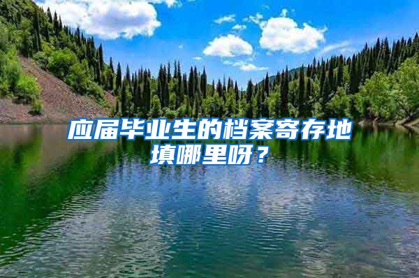 应届毕业生的档案寄存地填哪里呀？