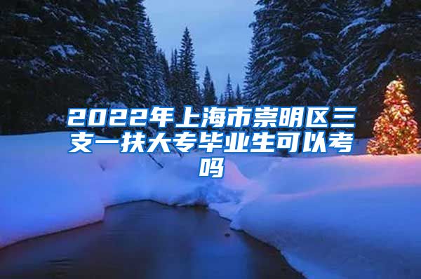 2022年上海市崇明区三支一扶大专毕业生可以考吗