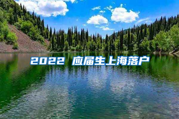 2022 应届生上海落户