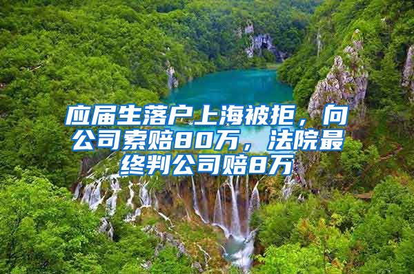 应届生落户上海被拒，向公司索赔80万，法院最终判公司赔8万