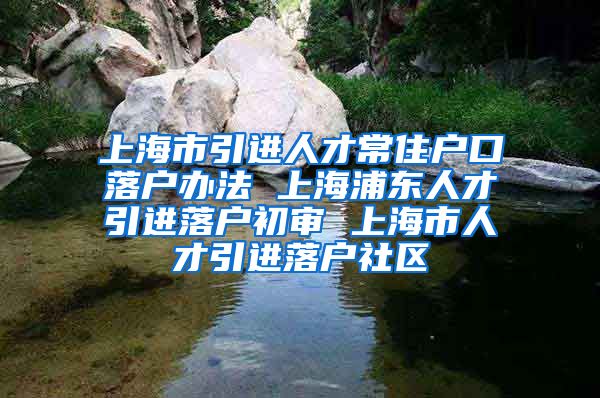 上海市引进人才常住户口落户办法 上海浦东人才引进落户初审 上海市人才引进落户社区