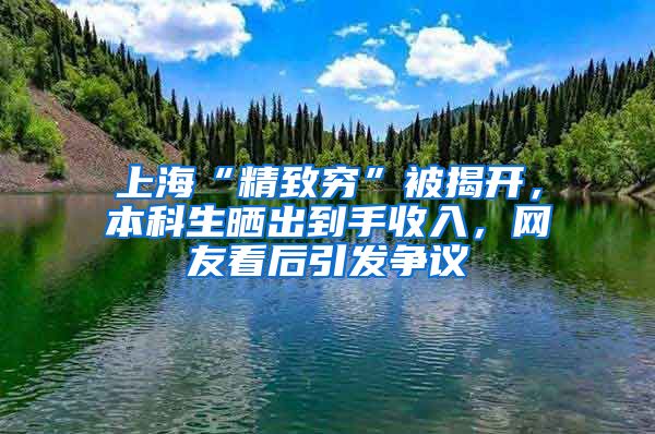 上海“精致穷”被揭开，本科生晒出到手收入，网友看后引发争议