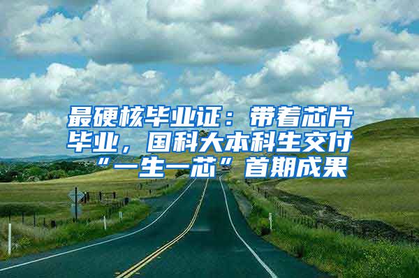 最硬核毕业证：带着芯片毕业，国科大本科生交付“一生一芯”首期成果