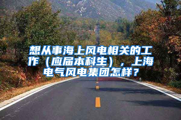 想从事海上风电相关的工作（应届本科生），上海电气风电集团怎样？