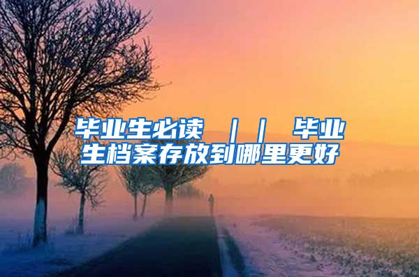 毕业生必读 ｜｜ 毕业生档案存放到哪里更好