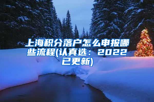 上海积分落户怎么申报哪些流程(认真选：2022已更新)