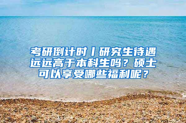 考研倒计时丨研究生待遇远远高于本科生吗？硕士可以享受哪些福利呢？