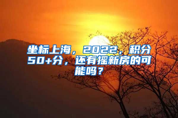 坐标上海，2022，积分50+分，还有摇新房的可能吗？