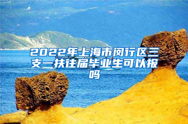 2022年上海市闵行区三支一扶往届毕业生可以报吗