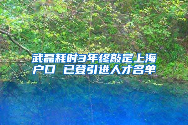 武磊耗时3年终敲定上海户口 已登引进人才名单