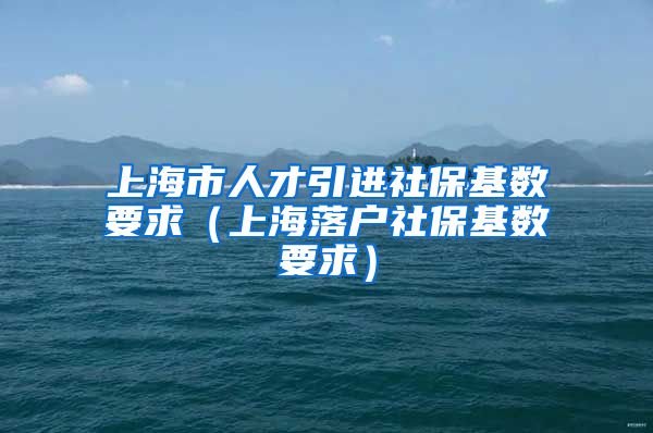 上海市人才引进社保基数要求（上海落户社保基数要求）