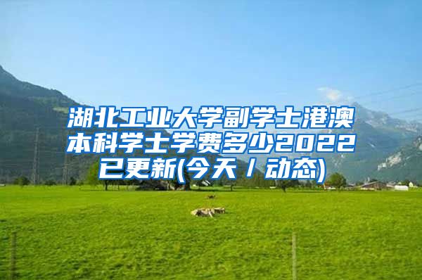 湖北工业大学副学士港澳本科学士学费多少2022已更新(今天／动态)