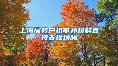 上海居转户初审补材料直接去现场吗