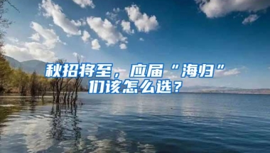 秋招将至，应届“海归”们该怎么选？