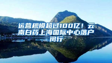 运营规模超过100亿！云南白药上海国际中心落户闵行