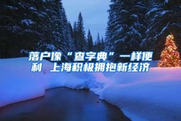 落户像“查字典”一样便利 上海积极拥抱新经济