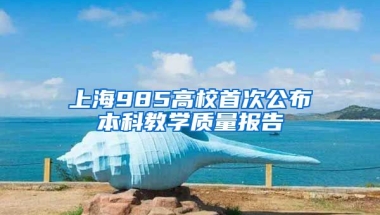 上海985高校首次公布本科教学质量报告