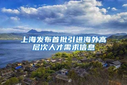 上海发布首批引进海外高层次人才需求信息