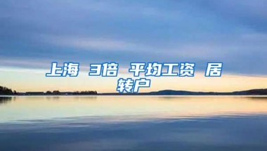 上海 3倍 平均工资 居转户